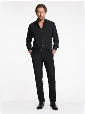 John Varvatos STELLA DRESS SHIRT Men's Black Long-Sleeve Button-Up Shirt